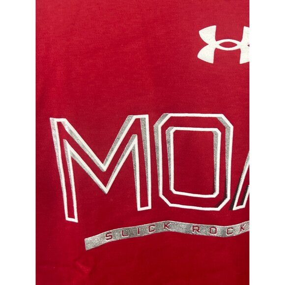 Under Armour MOAB Slick Rock Trail Youth Size Medium Red Graphic Tech Tee - Picture 3 of 6